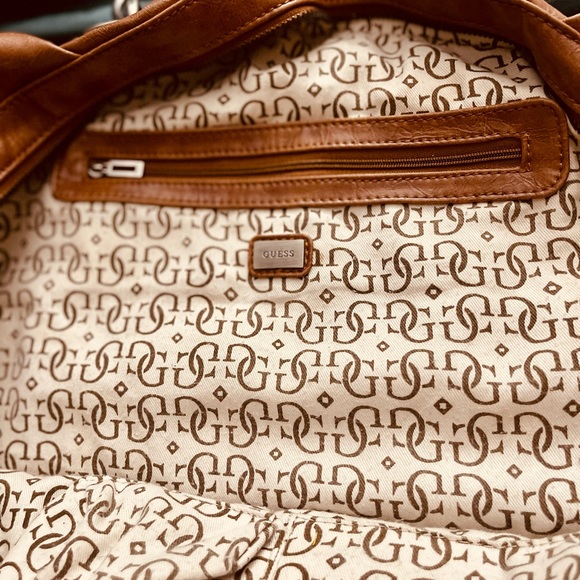 Vintage Western Guess bag shoulder purse brown with silver hardware - Picture 5 of 7